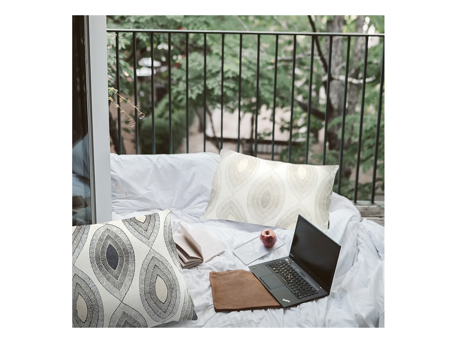 Housse de coussin 40x60 cm MAMA Ecru/Lin