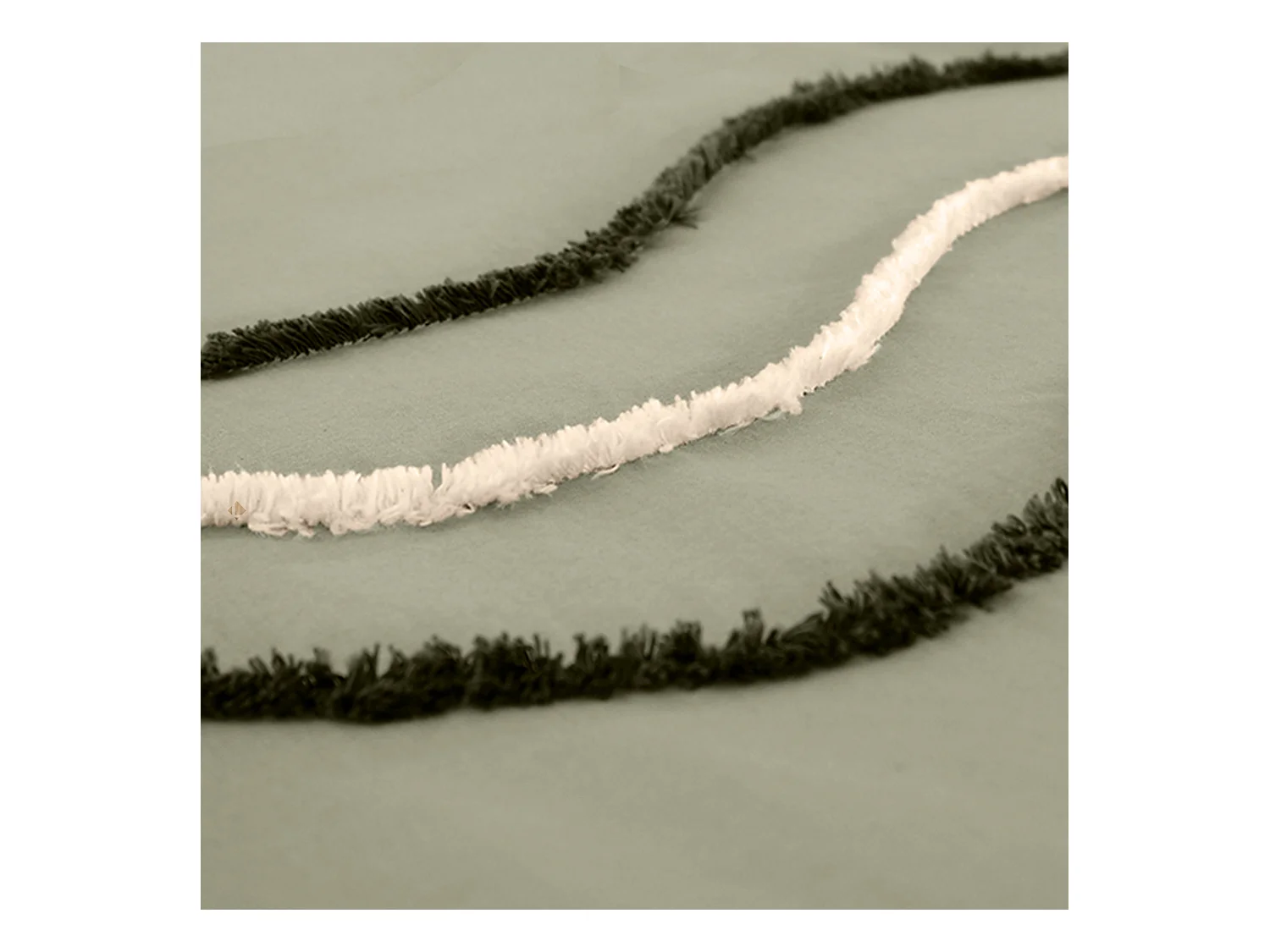 Parure de lit 260x240 cm coton BCI adouci LINEA Vert 3 pièces