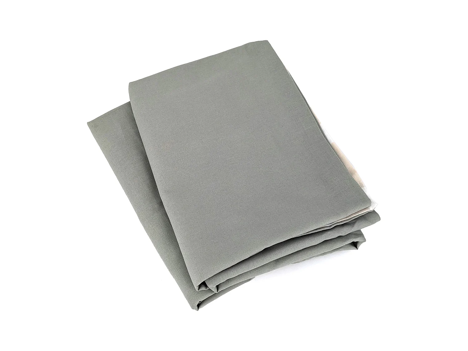 Parure de lit 260x240 cm coton BCI adouci LINEA Vert 3 pièces