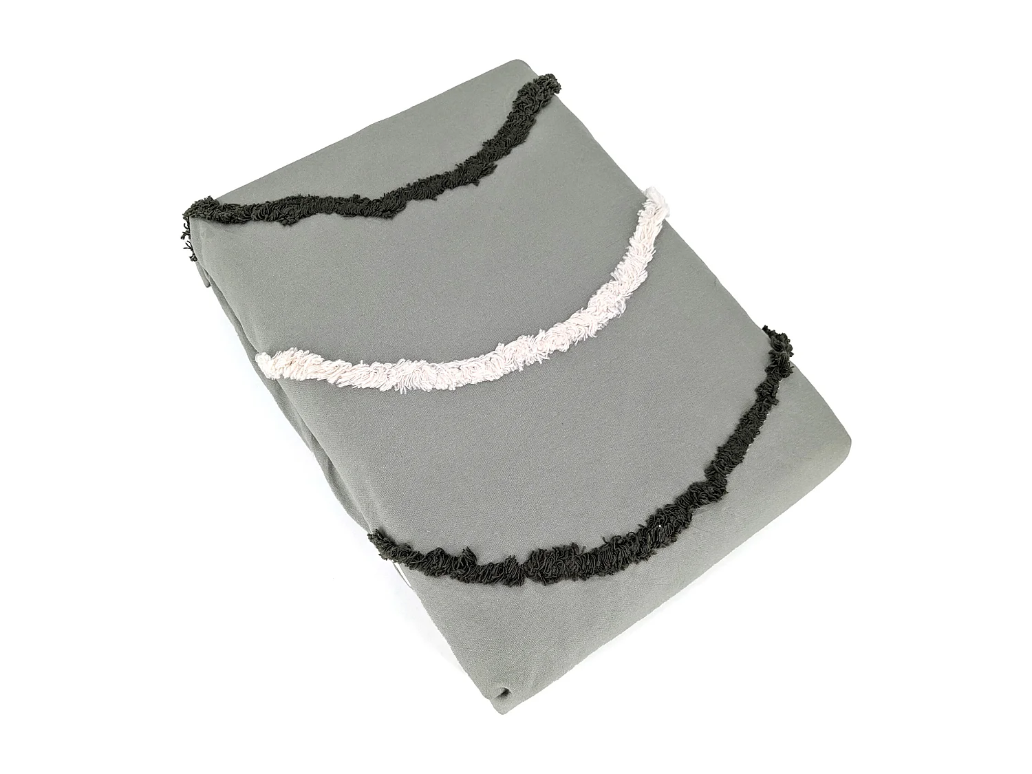 Parure de lit 260x240 cm coton BCI adouci LINEA Vert 3 pièces