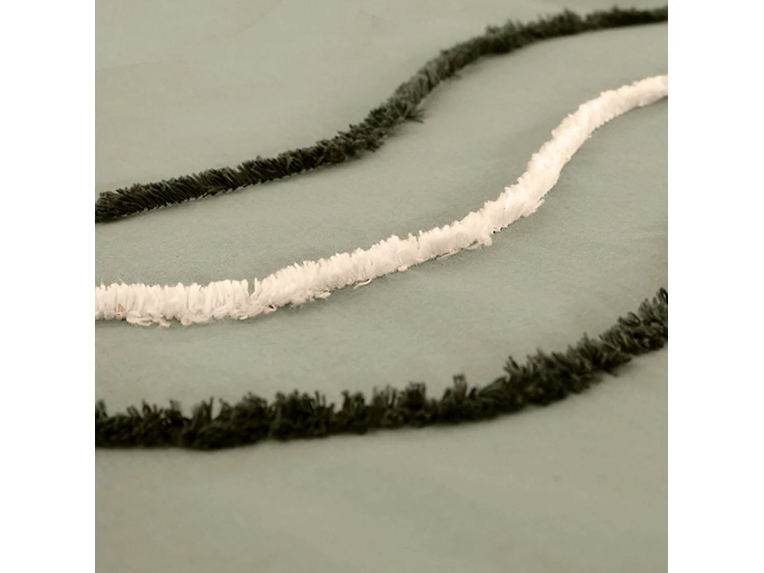 Parure de lit 260x240 cm coton BCI adouci LINEA Vert 3 pièces