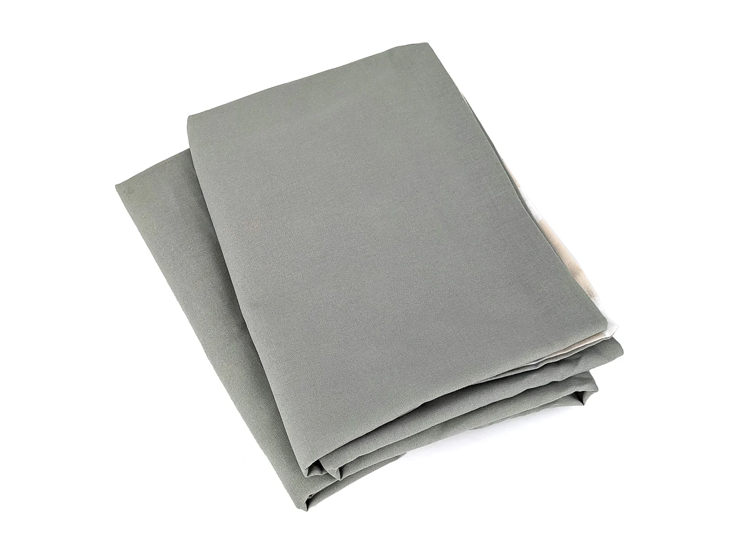 Parure de lit 260x240 cm coton BCI adouci LINEA Vert 3 pièces