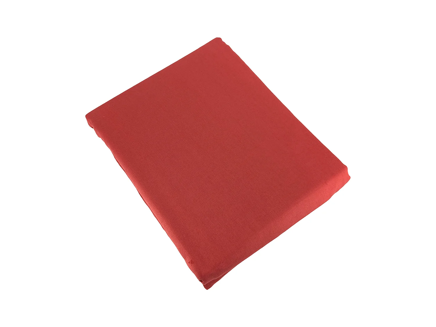 Parure de lit 240x220 cm satin de coton SAPRI rouge sienne 3 pièces