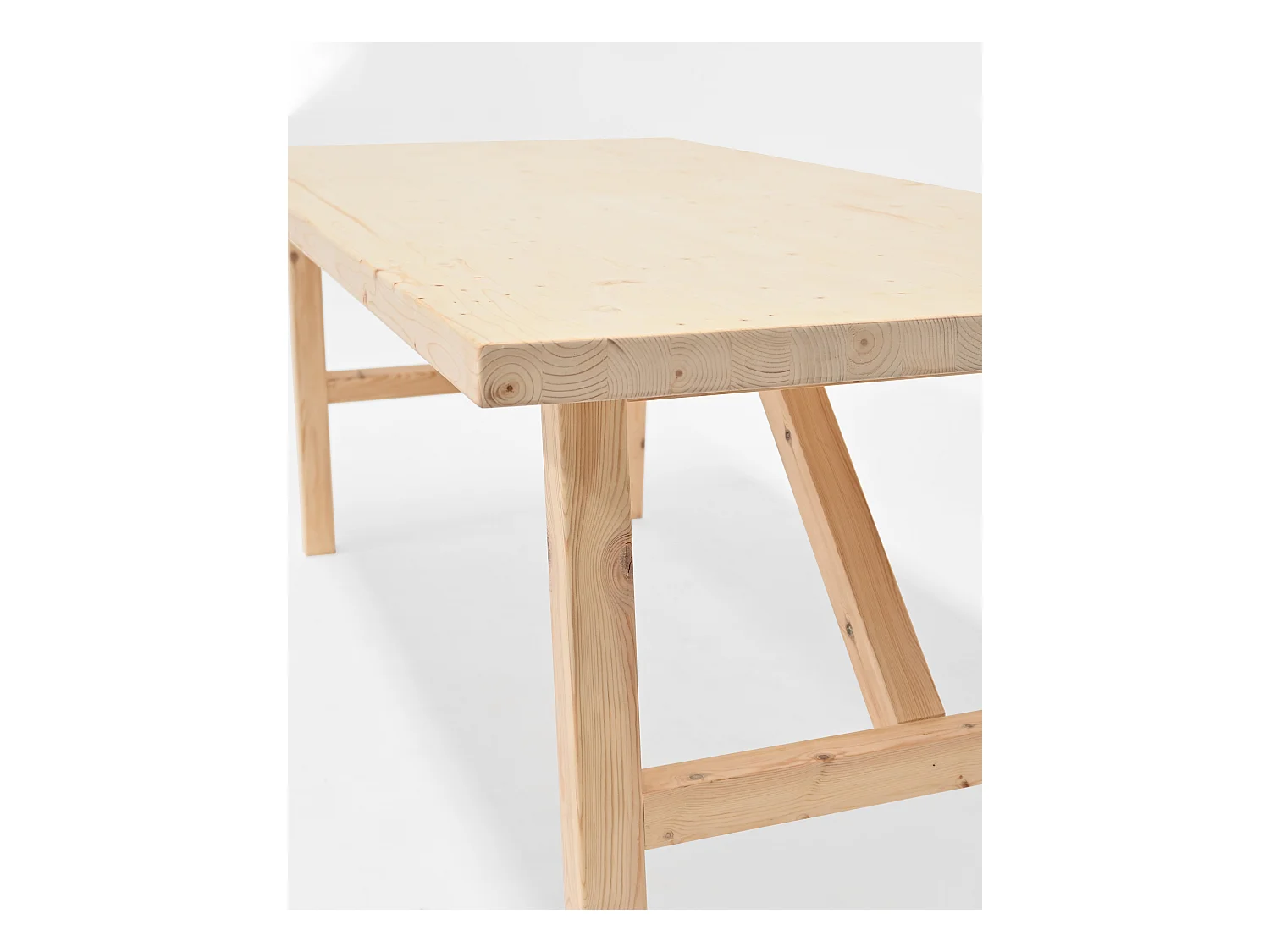 Tavolo da pranzo rettangolare in legno massello in tono naturale 160x75cm - SIEP - DECOWOOD