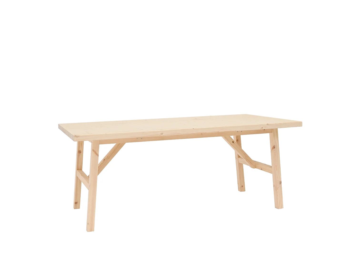 Table à manger en bois de sapin naturel 160x75cm - SIEP - DECOWOOD