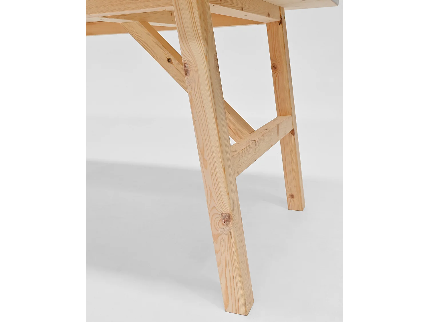 Table à manger en bois de sapin naturel 160x75cm - SIEP - DECOWOOD