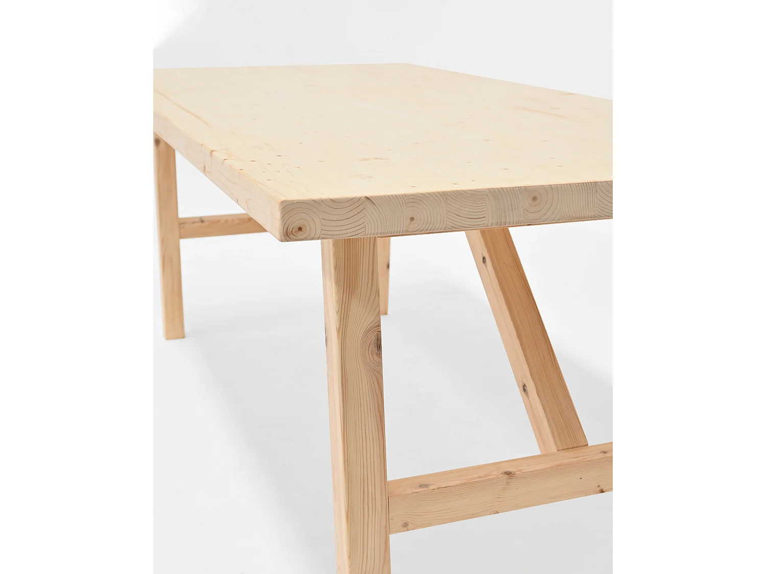 Table à manger en bois de sapin naturel 160x75cm - SIEP - DECOWOOD