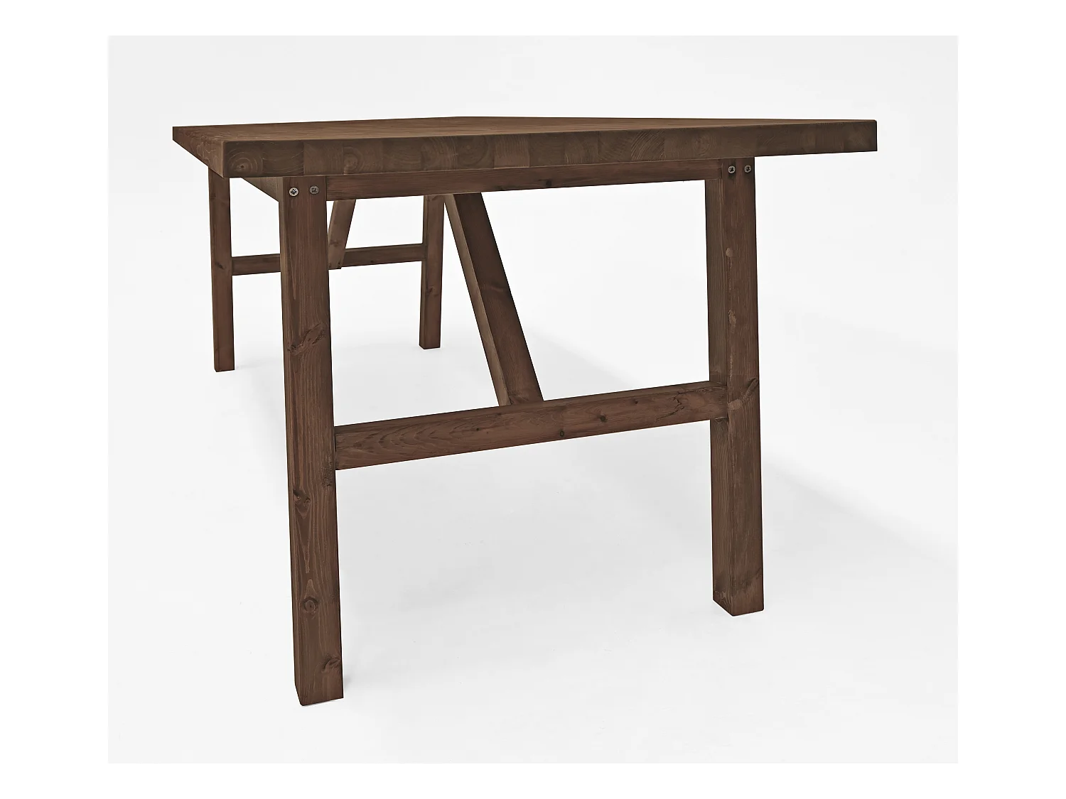 Mesa de comedor de madera maciza de abeto rectangular Decowood en tono nogal de 120x75cm - SIEP - DECOWOOD