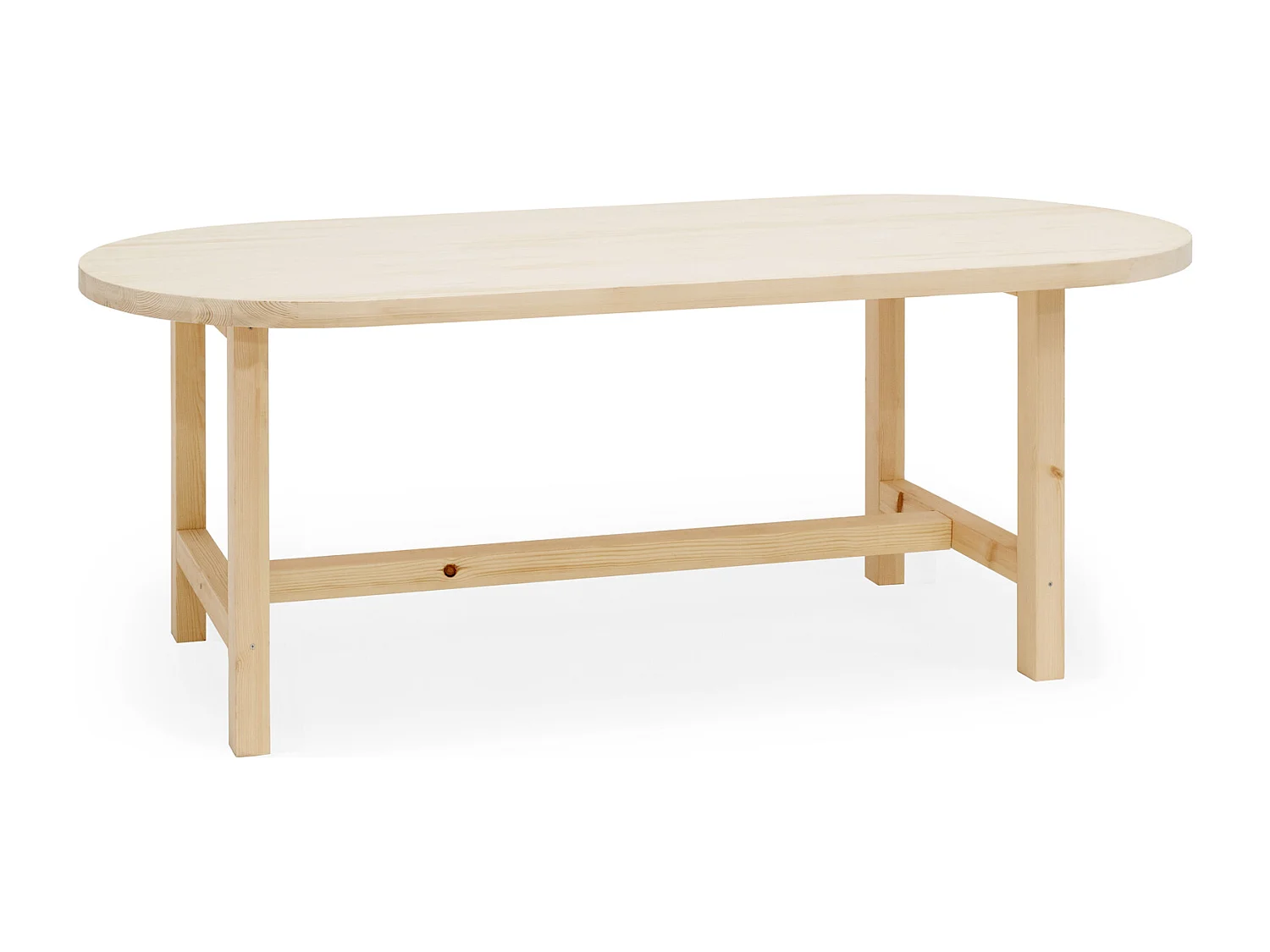 Table de salle à manger en bois de sapin naturelle 200x75cm - OLIVIA - DECOWOOD