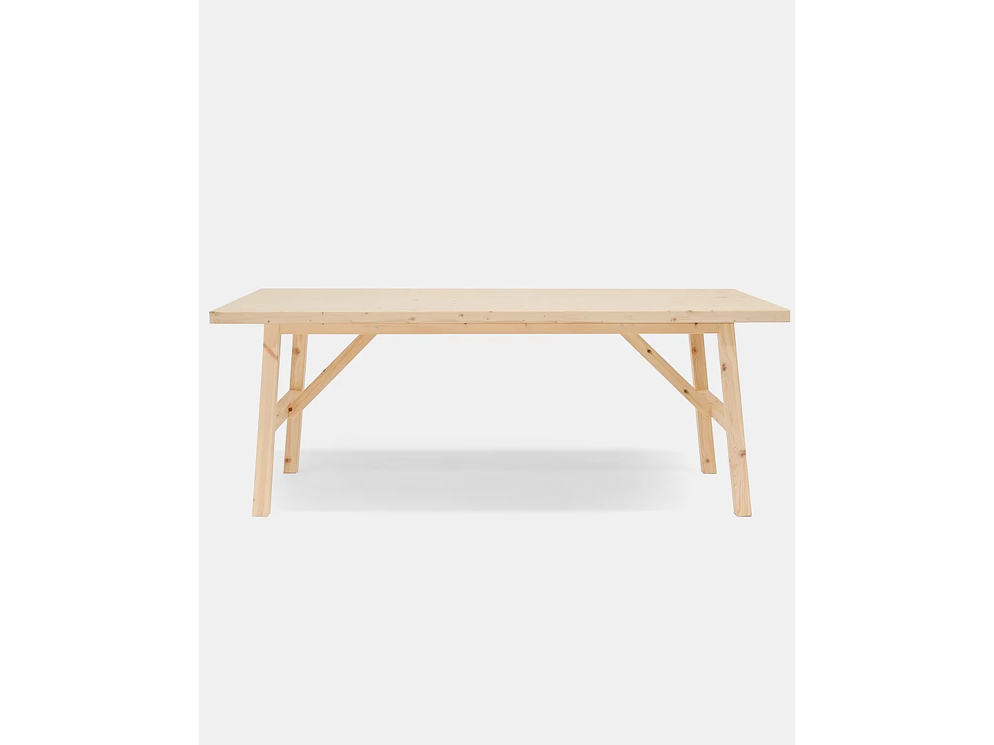Table à manger en bois de sapin naturel 200x75cm - SIEP - DECOWOOD