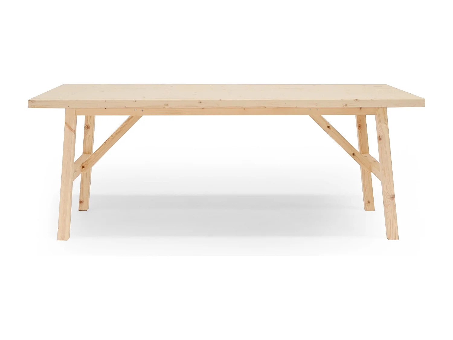 Table à manger en bois de sapin naturel 200x75cm - SIEP - DECOWOOD