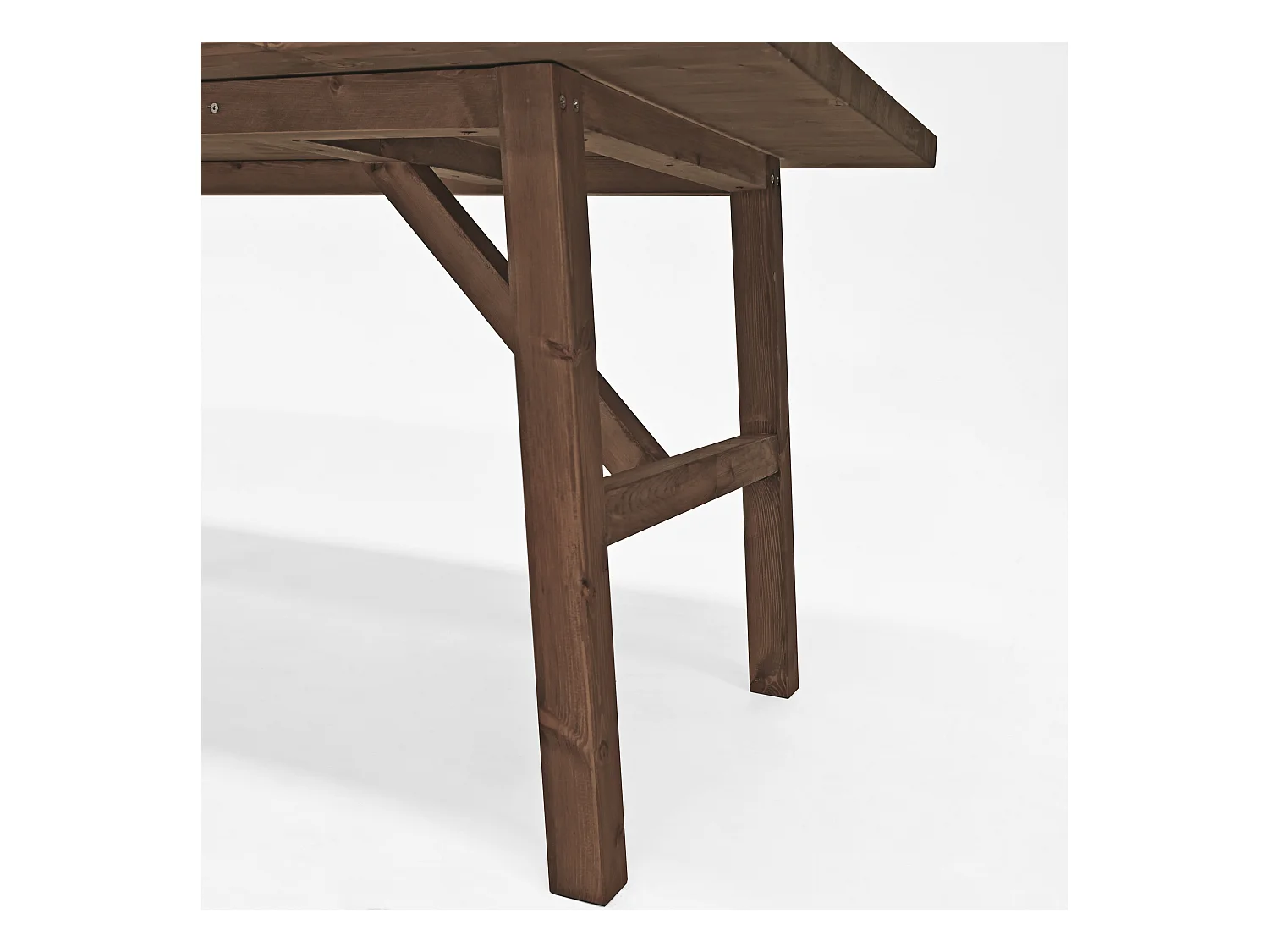 Tavolo da pranzo rettangolare in legno massello in tono noce 200x75cm - SIEP - DECOWOOD