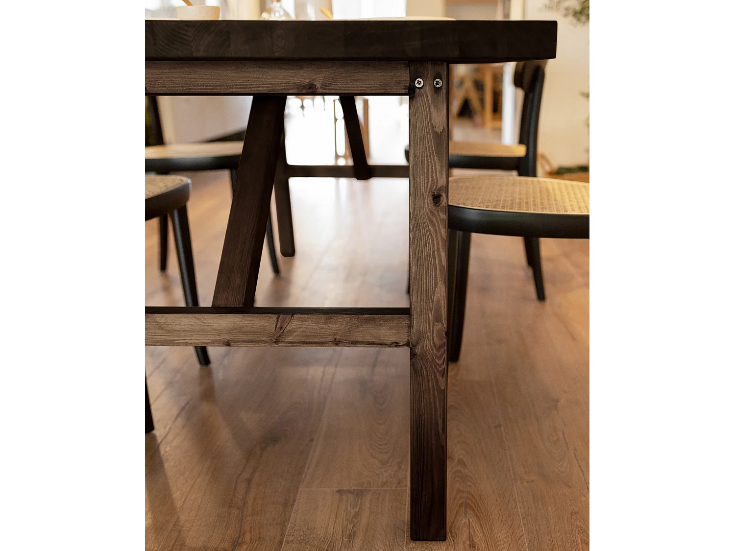 Table à manger en bois de sapin marron 200x75cm - SIEP - DECOWOOD