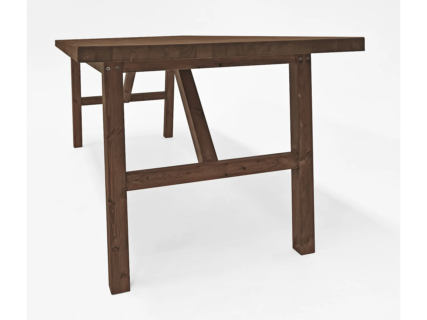 Table à manger en bois de sapin marron 200x75cm - SIEP - DECOWOOD