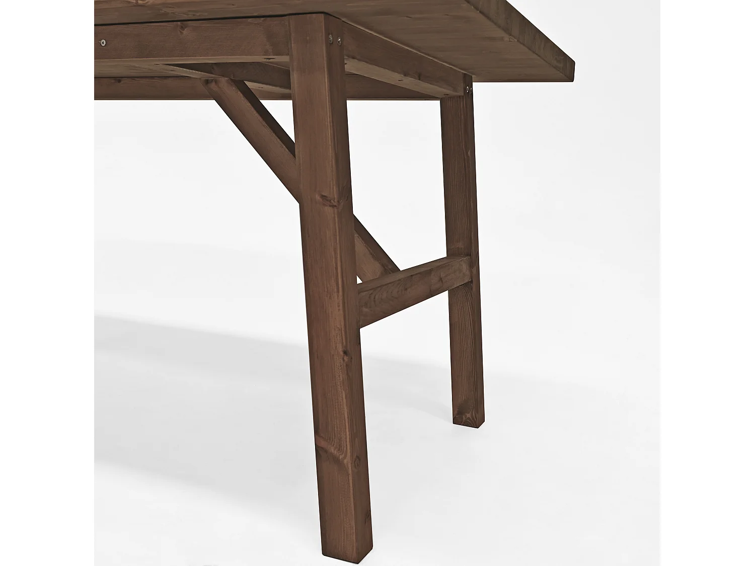 Table à manger en bois de sapin marron 200x75cm - SIEP - DECOWOOD