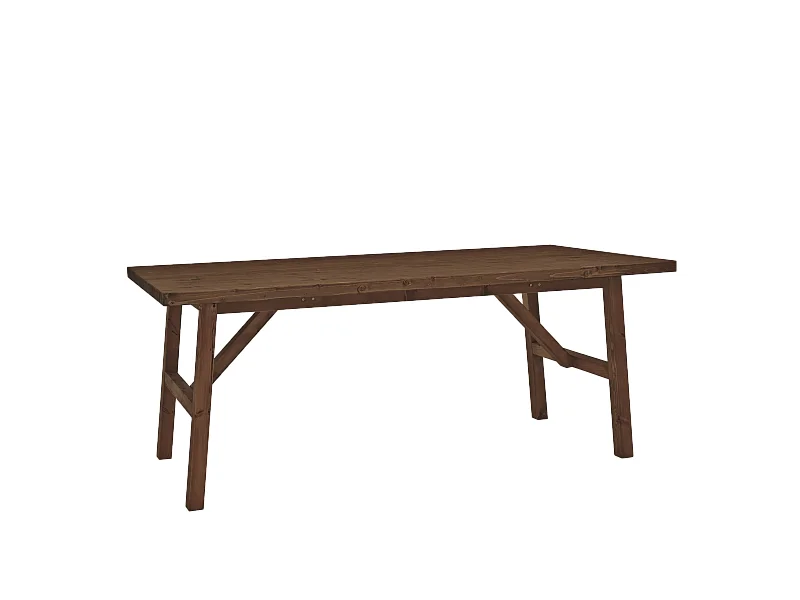 Table à manger en bois de sapin marron 200x75cm - SIEP - DECOWOOD