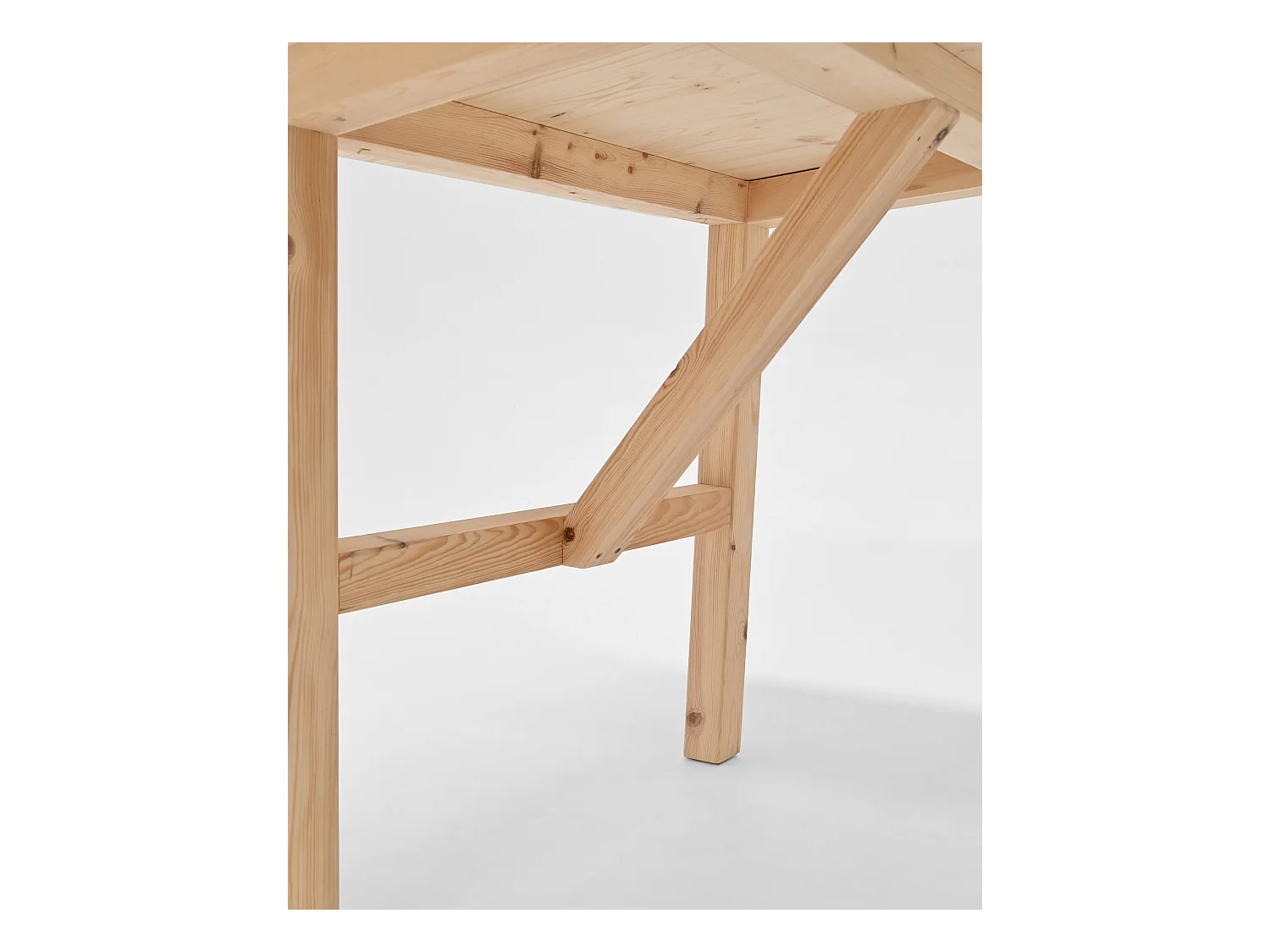 Tavolo da pranzo rettangolare in legno massello in tono bianco 200x75cm - SIEP - DECOWOOD