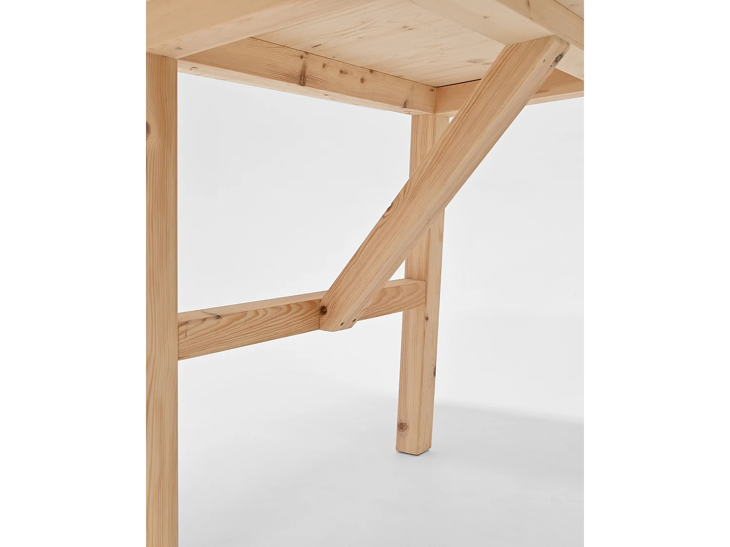 Table à manger en bois de sapin blanc 200x75cm - SIEP - DECOWOOD