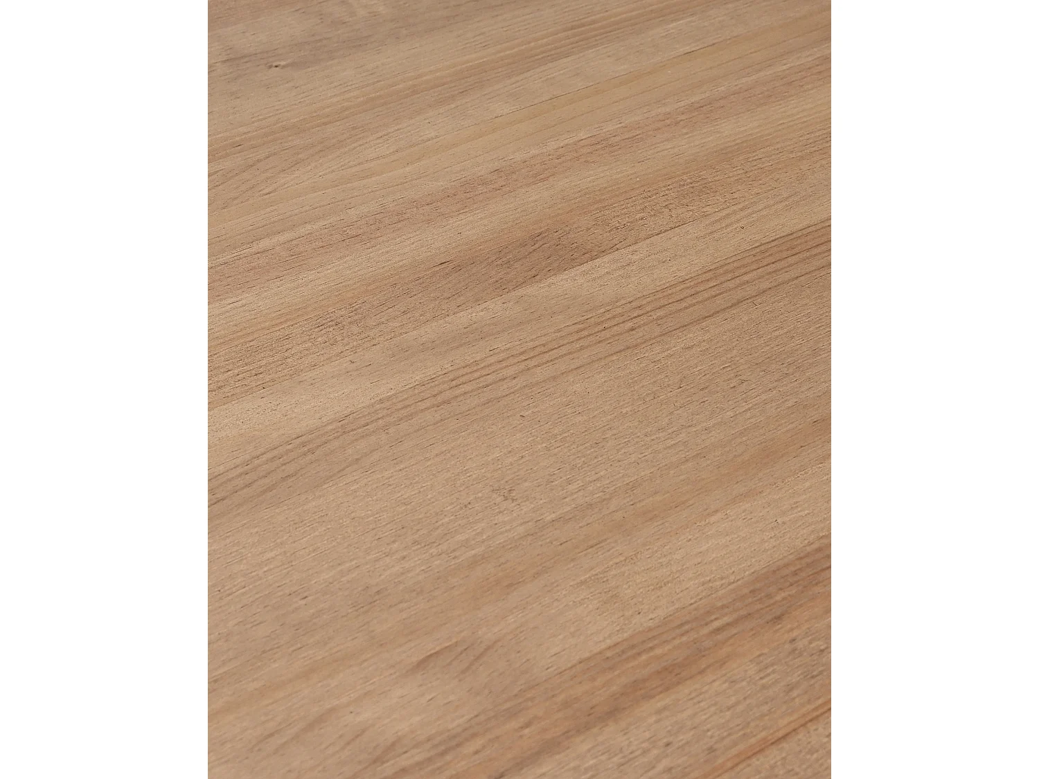 Table à manger en bois de pin et fer vieilli et blanche 140x75cm