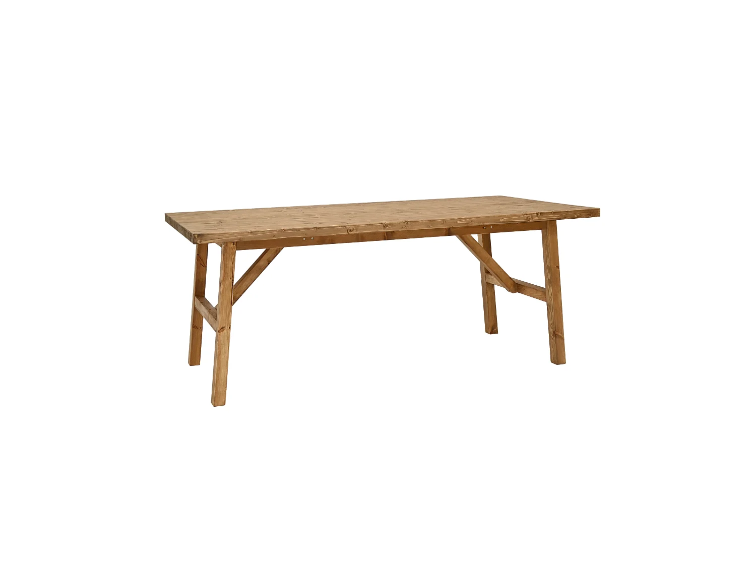 Table à manger en bois de sapin vieilli 120x75cm - SIEP - DECOWOOD