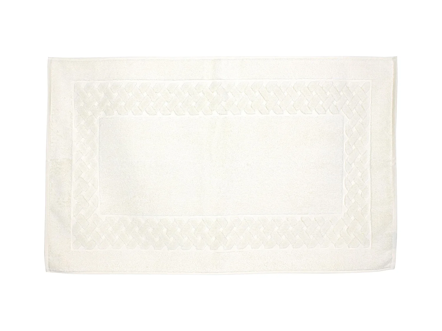 Tapis de bain 50x80 cm ROYAL CRESENT Blanc Crème 850 g/m2