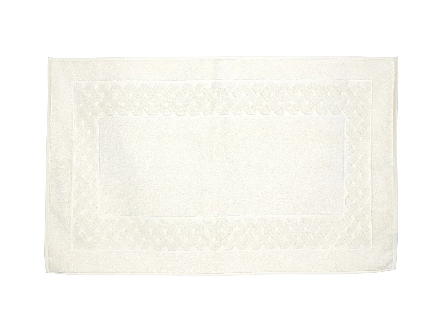 Tapis de bain 50x80 cm ROYAL CRESENT Blanc Crème 850 g/m2