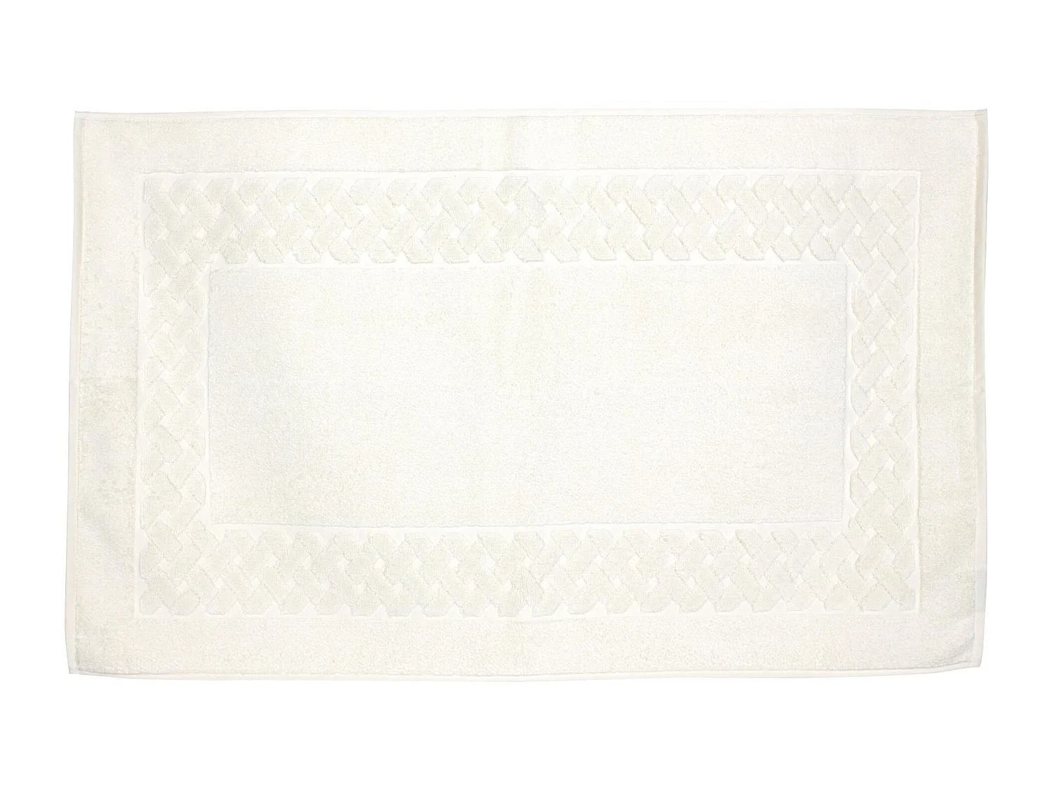 Tapis de bain 50x80 cm ROYAL CRESENT Blanc Crème 850 g/m2