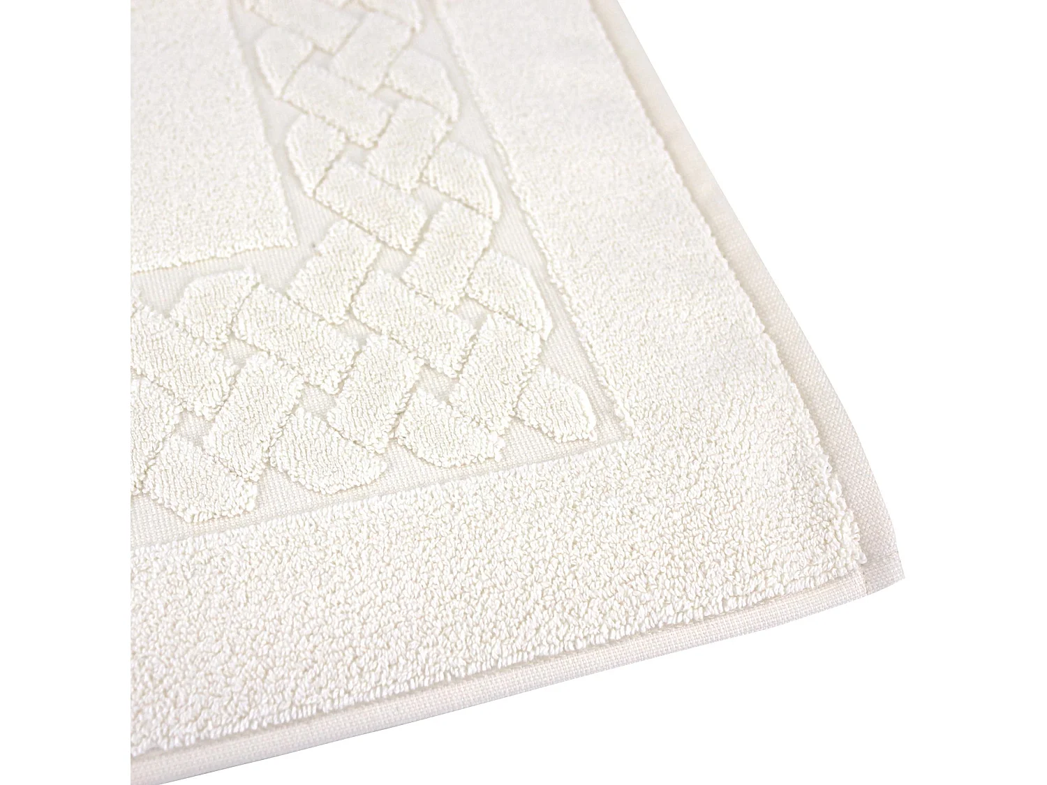 Tapis de bain 50x80 cm ROYAL CRESENT Blanc Crème 850 g/m2