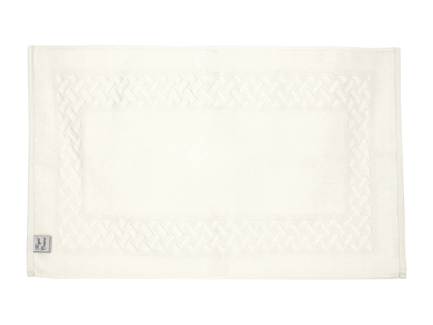 Tapis de bain 50x80 cm ROYAL CRESENT Blanc Crème 850 g/m2