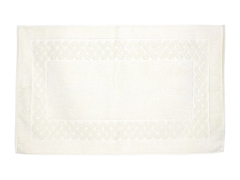 Tapis de bain 50x80 cm ROYAL CRESENT Blanc Crème 850 g/m2