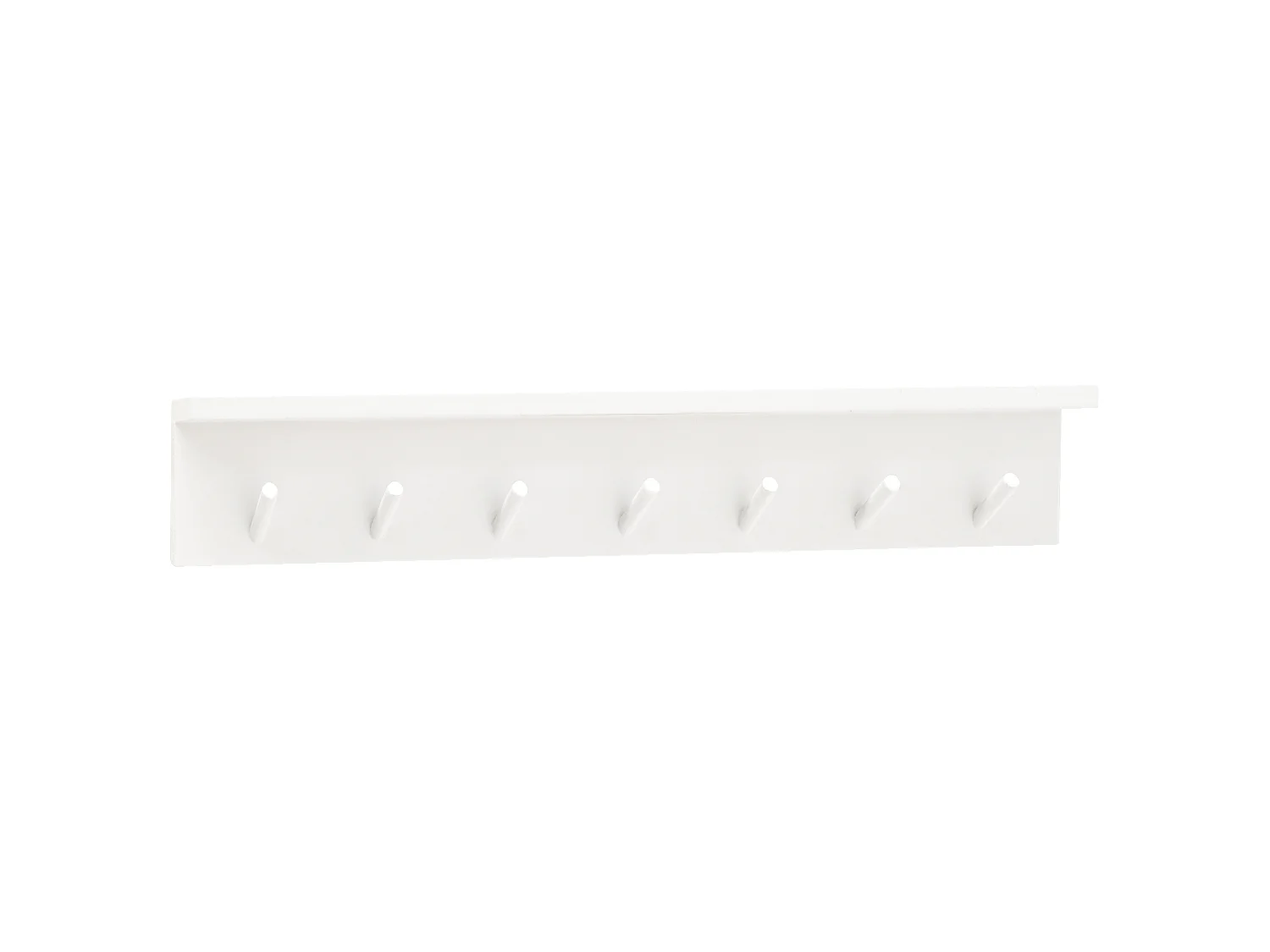 Appendiabiti da parete in legno massello in tono bianco 61x9,5cm - KATE - DECOWOOD