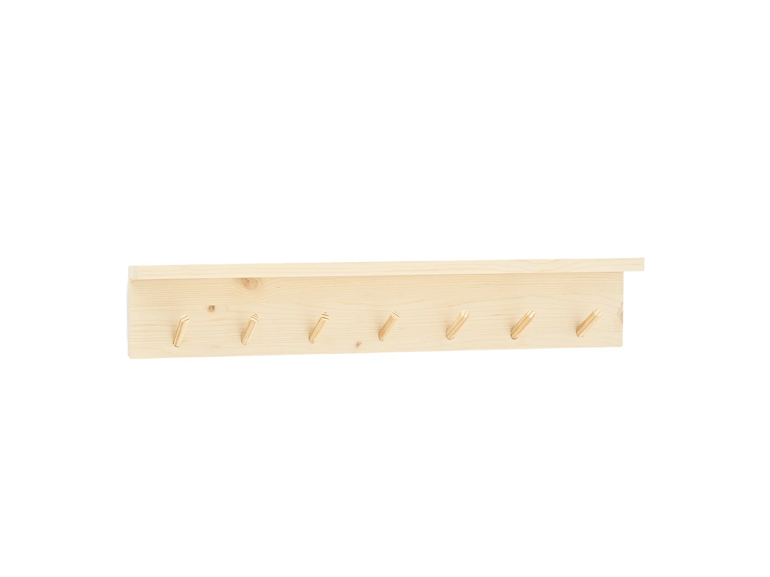 Colgador de pared de madera maciza en tono natural de 61x9,5cm - KATE - DECOWOOD