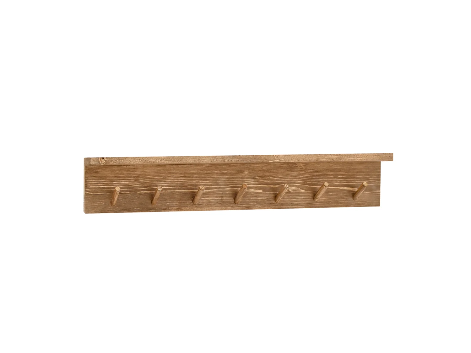 Porte-manteau mural en bois de sapin vieilli 61x9,5cm - KATE - DECOWOOD