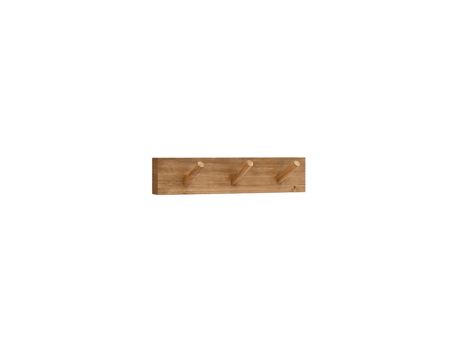 Appendiabiti da parete in legno massello in tono marrone 26x5cm - KATE - DECOWOOD