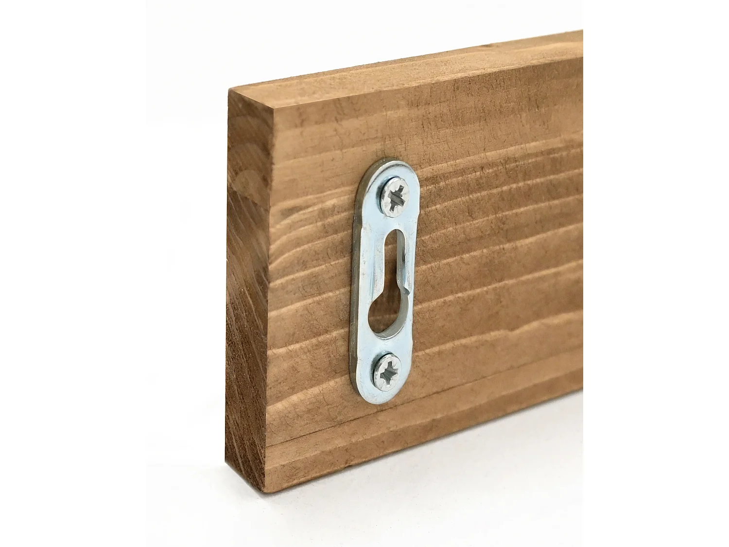 Appendiabiti da parete in legno massello in tono marrone 26x5cm - KATE - DECOWOOD