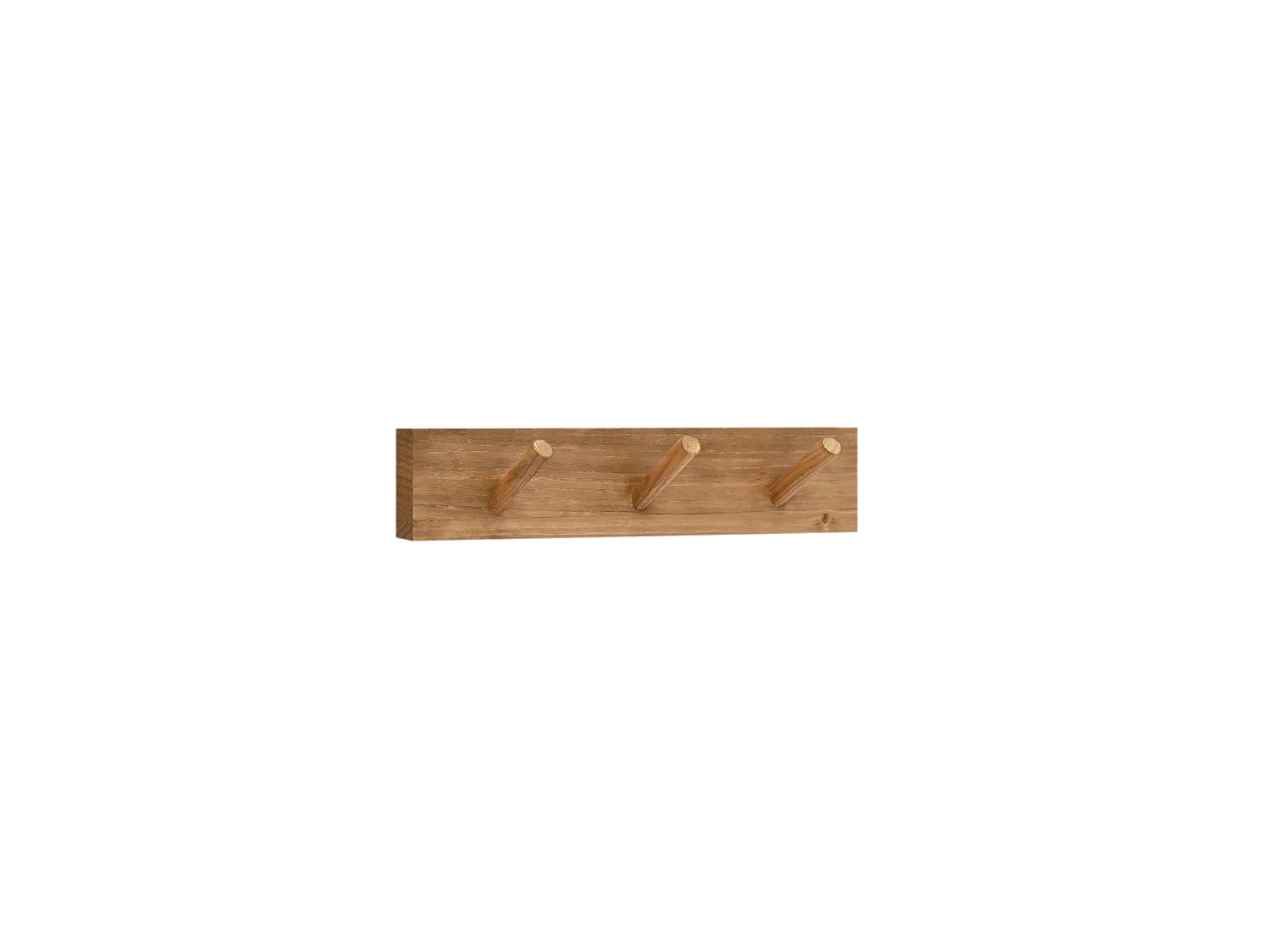 Colgador de pared de madera maciza en tono roble oscuro de 26x5cm - KATE - DECOWOOD