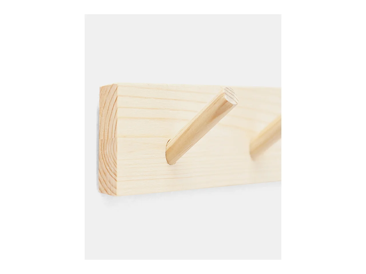 Colgador de pared de madera maciza en tono natural de 26x5cm - KATE - DECOWOOD