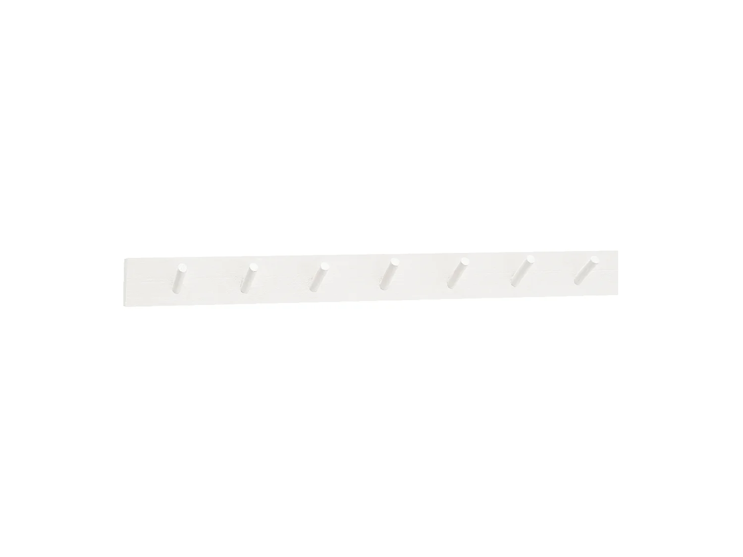 Porte-manteau mural en bois de sapin blanc 61x5cm - KATE - DECOWOOD