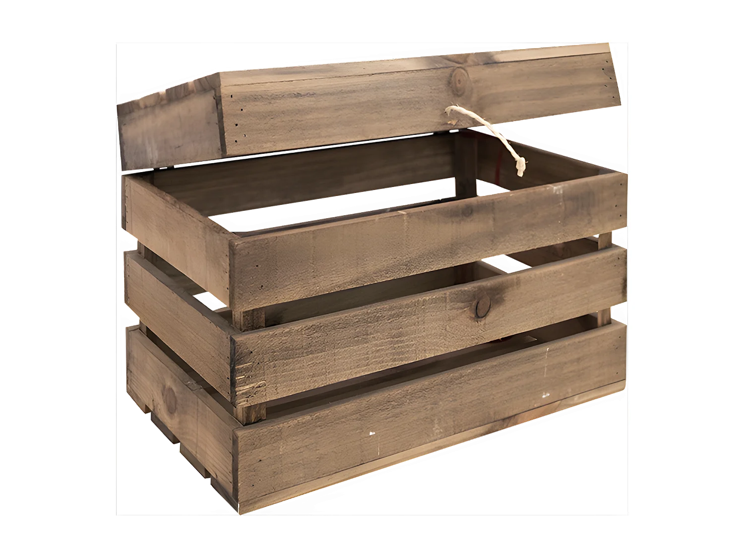 Coffre en bois de pin marron 49x29,5cm - BOX - DECOWOOD