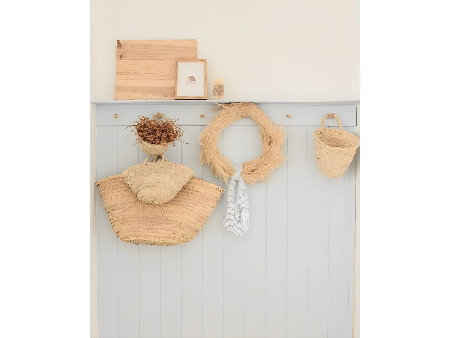 Cesta di sparto naturale di 50x35x35cm - MENORCA - DECOWOOD