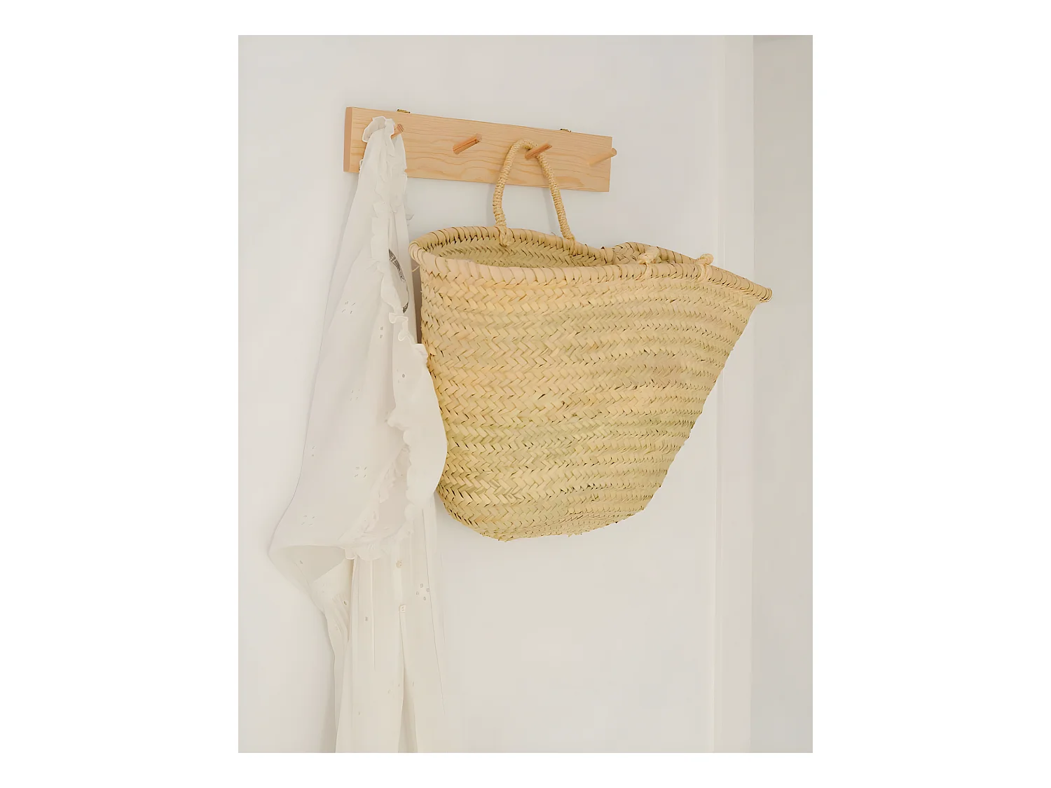 Capazo de esparto natural de 40x30x30cm - MENORCA - DECOWOOD