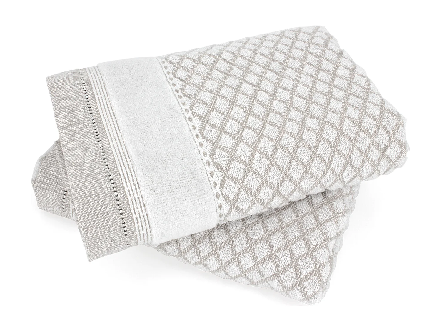 Lot de 2 serviettes de toilette 50x100 cm LINEN blanc