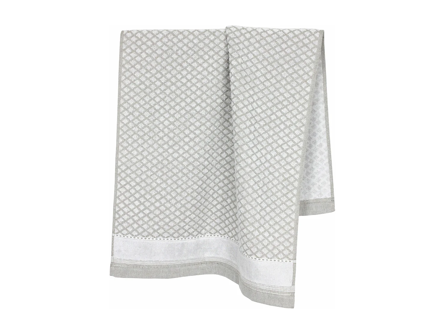 Lot de 2 serviettes de toilette 50x100 cm LINEN blanc