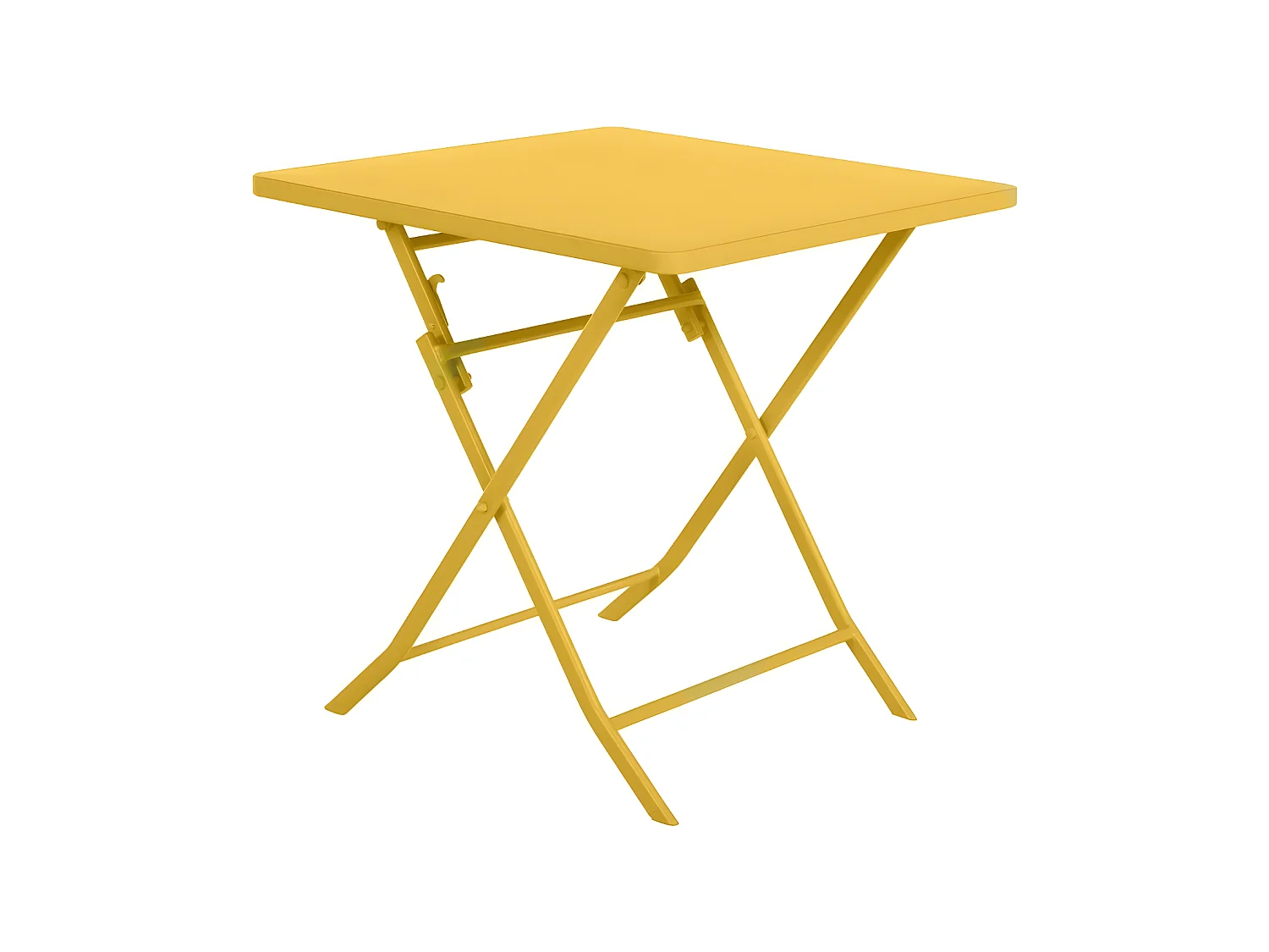 Table carrée pliante Greensboro 2p jaune moutarde Hespéride