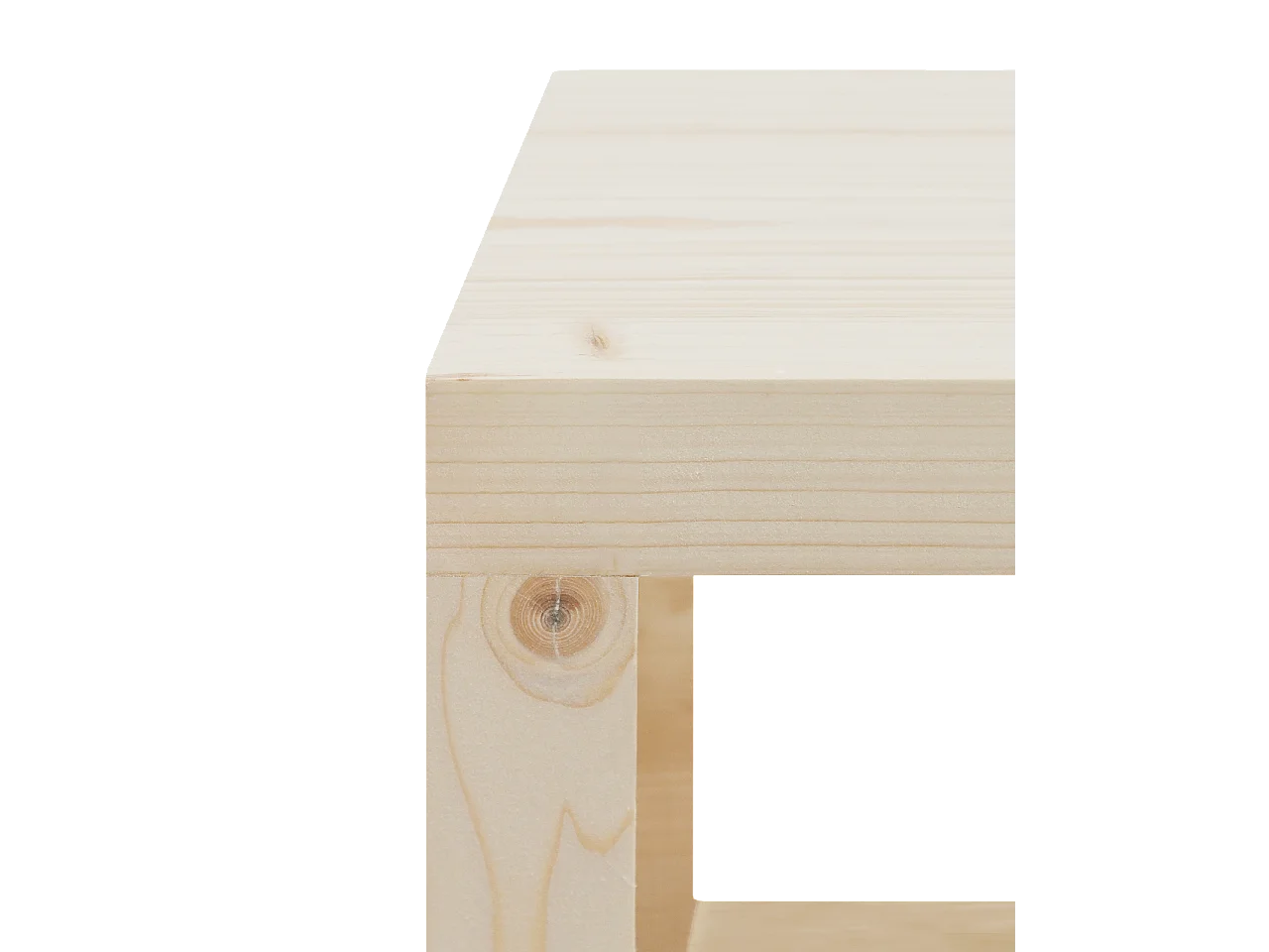 Mobile TV in legno massello in tono naturale 200x30cm - DENVER - DECOWOOD