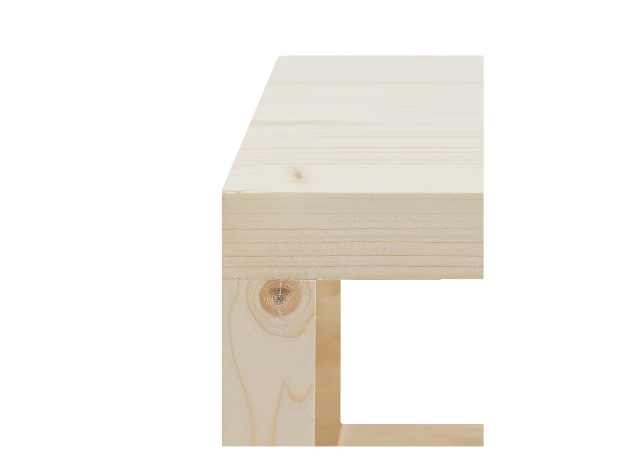 Mueble de TV de madera maciza en tono natural de 120x30cm - DENVER - DECOWOOD