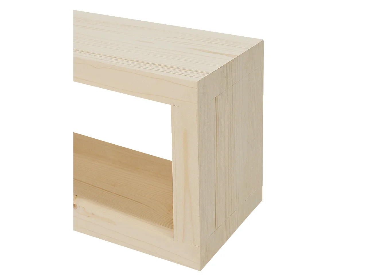 Meuble TV en bois de sapin naturel 120x30cm - DENVER - DECOWOOD