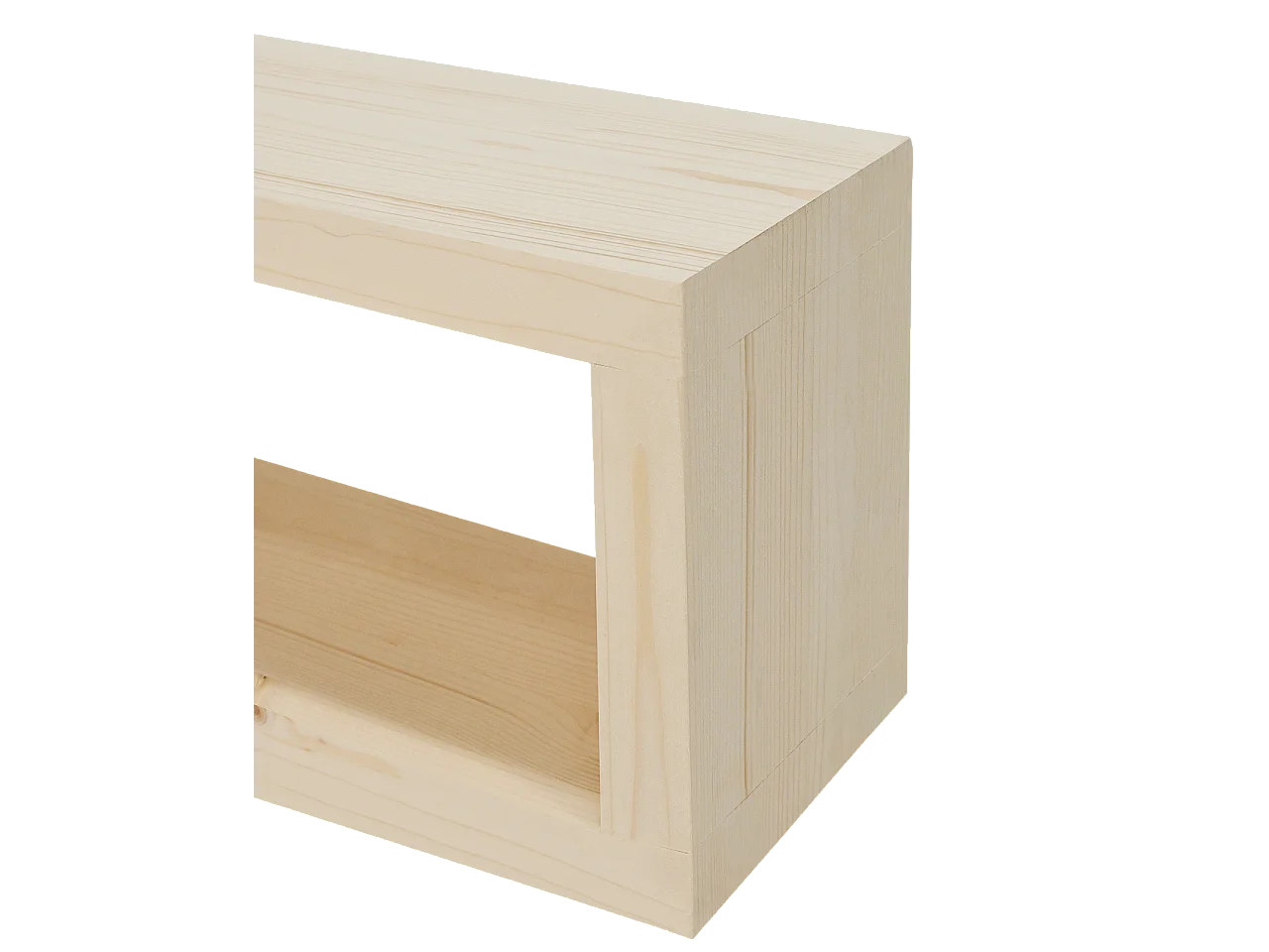 Mobile TV in legno massello in tono naturale 120x30cm - DENVER - DECOWOOD