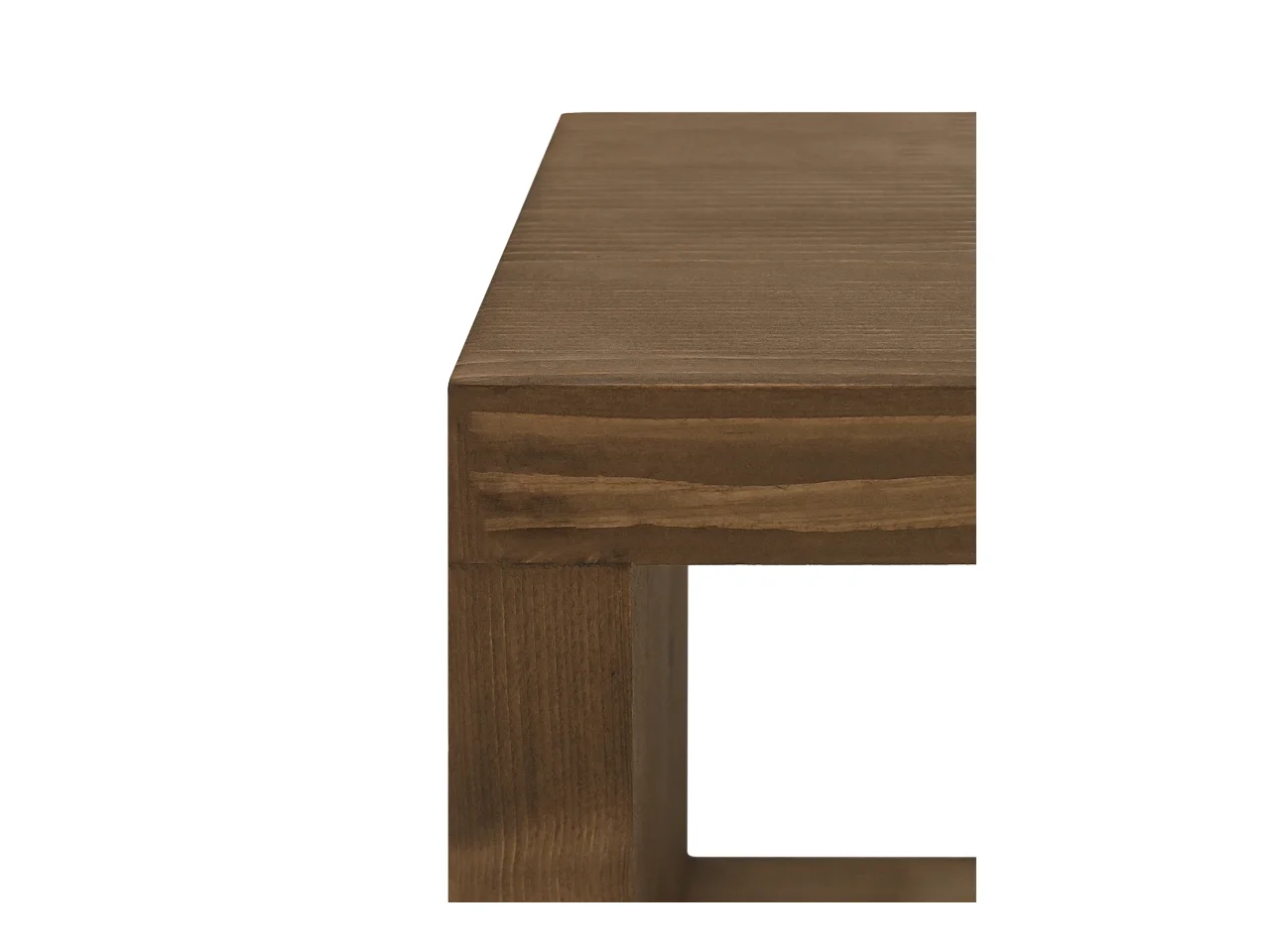 Mobile TV in legno massello in tono rovere scuro 160x30cm - DENVER - DECOWOOD