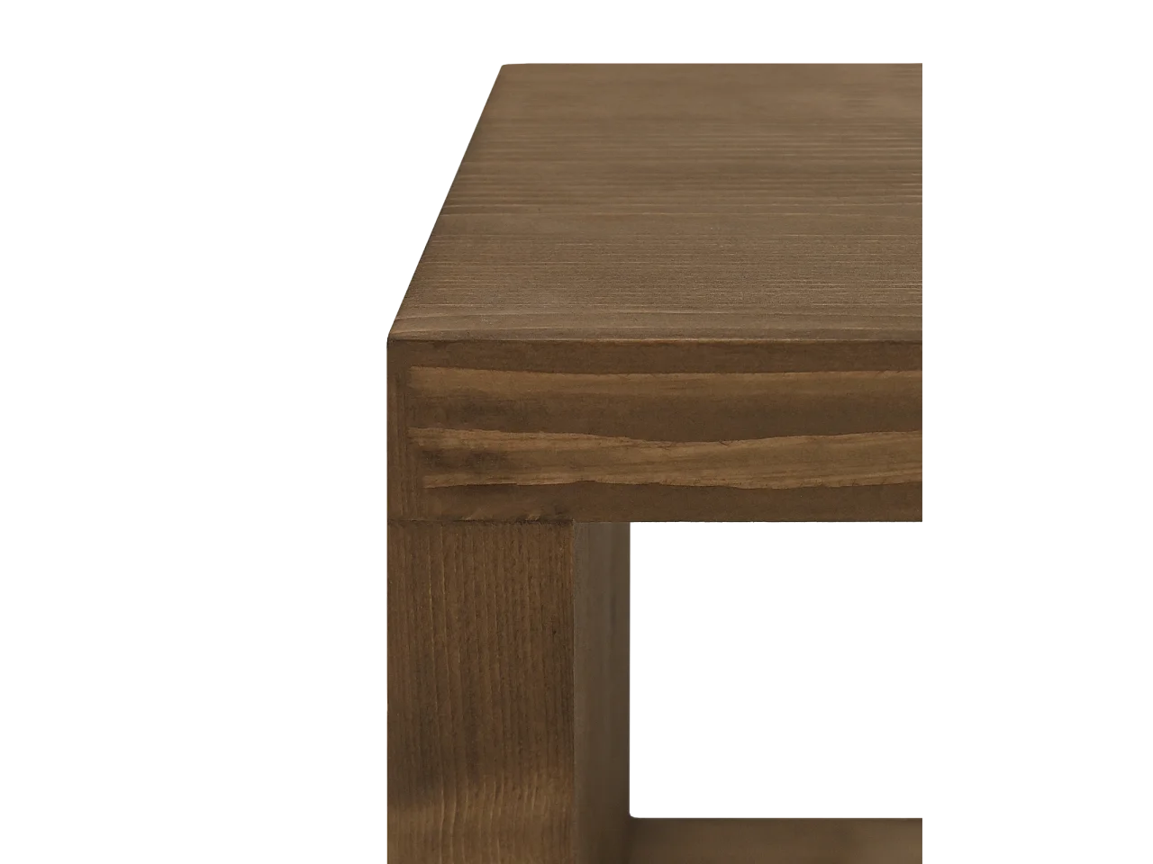 Mobile TV in legno massello in tono rovere scuro 160x30cm - DENVER - DECOWOOD